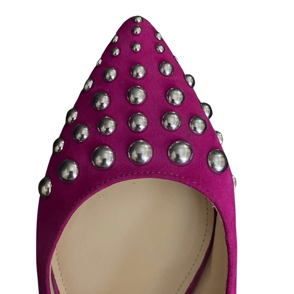 Beautiful Suede Studded Nine West Flats - Picture 2 of 4